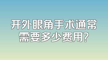 开外眼角手术通常需要多少费用？