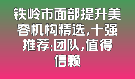 铁岭市面部提升美容机构精选，十强推荐：团队，值得信赖