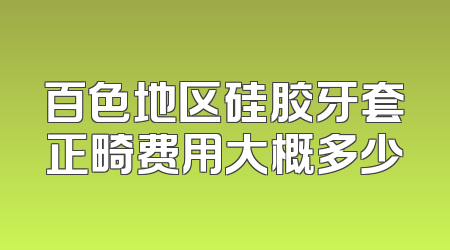 百色地区硅胶牙套正畸费用大概多少