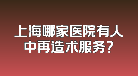 上海哪家医院有人中再造术服务？