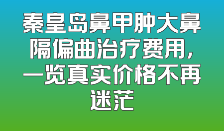 秦皇岛鼻甲肿大鼻隔偏曲治疗费用，一览真实价格不再迷茫