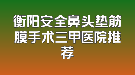 衡阳安全鼻头垫筋膜手术三甲医院推荐