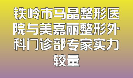 铁岭市马晶整形医院与美嘉丽整形外科门诊部专家实力较量