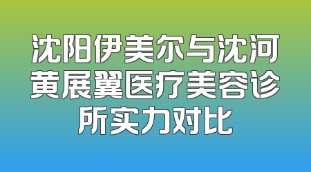 沈阳伊美尔与沈河黄展翼医疗美容诊所实力对比