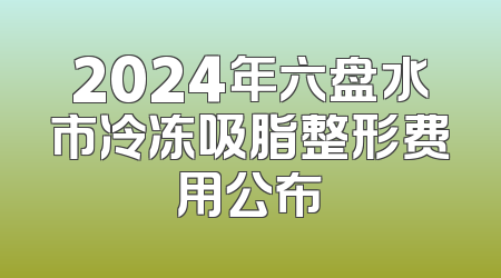 2024年六盘水市冷冻吸脂整形费用公布