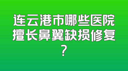 连云港市哪些医院擅长鼻翼缺损修复？