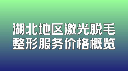 湖北地区激光脱毛整形服务价格概览