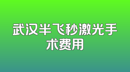 武汉半飞秒激光手术费用