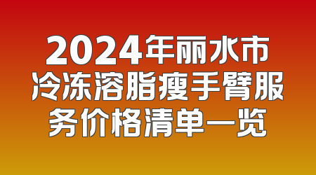 2024年丽水市冷冻溶脂瘦手臂服务价格清单一览