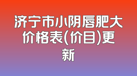 济宁市小阴唇肥大价格表(价目)更新