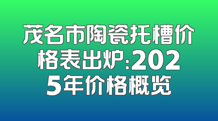 茂名市陶瓷托槽价格表出炉：2025年价格概览