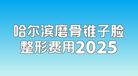 哈尔滨磨骨锥子脸整形费用2025