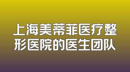 上海美蒂菲医疗整形医院的医生团队