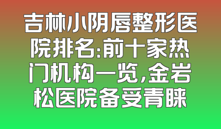 吉林小阴唇整形医院排名：前十家热门机构一览，金岩松医院备受青睐