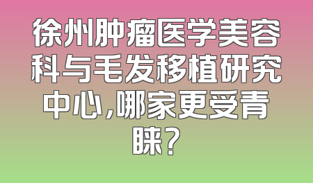 徐州肿瘤医学美容科与毛发移植研究中心，哪家更受青睐？