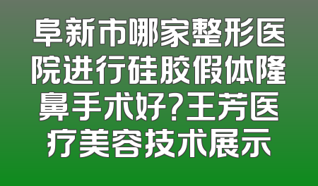 阜新市哪家整形医院进行硅胶假体隆鼻手术好？王芳医疗美容技术展示