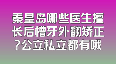 秦皇岛哪些医生擅长后槽牙外翻矫正？公立私立都有哦