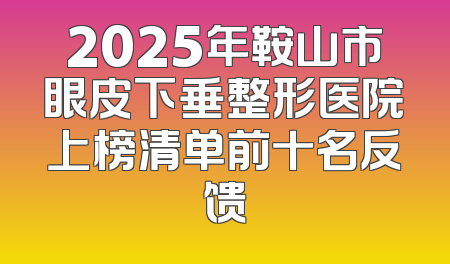 2025年鞍山市眼皮下垂整形医院上榜清单前十名反馈