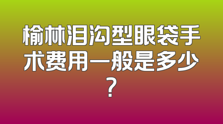 榆林泪沟型眼袋手术费用一般是多少？