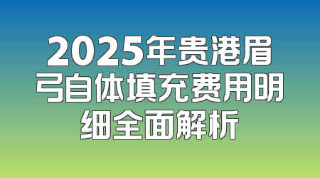 2025年贵港眉弓自体填充费用明细全面解析