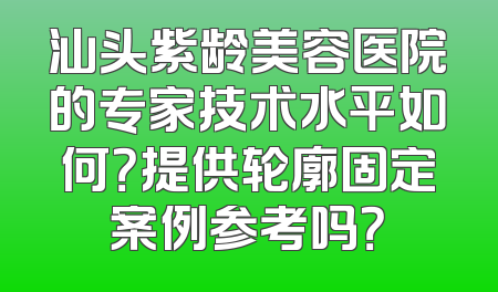 汕头紫龄美容医院的专家技术水平如何？提供轮廓固定案例参考吗？