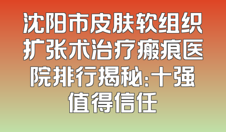 沈阳市皮肤软组织扩张术治疗瘢痕医院排行揭秘：十强值得信任