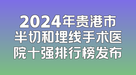 2024年贵港市半切和埋线手术医院十强排行榜发布