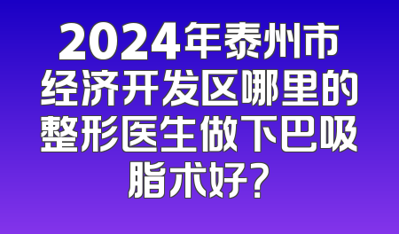 2024年泰州市经济开发区哪里的整形医生做下巴吸脂术好？
