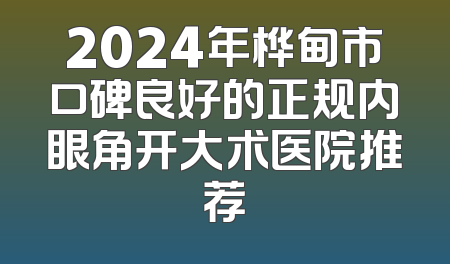 2024年桦甸市口碑良好的正规内眼角开大术医院推荐
