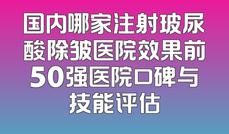 国内哪家注射玻尿酸除皱医院效果前50强医院口碑与技能评估