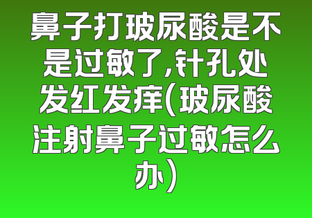 鼻子打玻尿酸是不是过敏了，针孔处发红发痒(玻尿酸注射鼻子过敏怎么办)