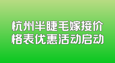 杭州半睫毛嫁接价格表优惠活动启动