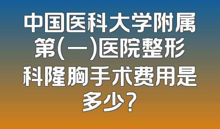 中国医科大学附属第（一）医院整形科隆胸手术费用是多少？