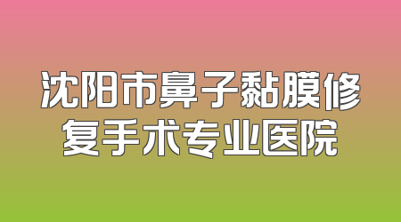 沈阳市鼻子黏膜修复手术专业医院