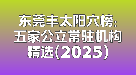 东莞丰太阳穴榜：五家公立常驻机构精选（2025）