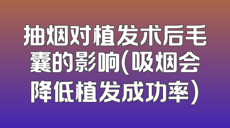 抽烟对植发术后毛囊的影响（吸烟会降低植发成功率）