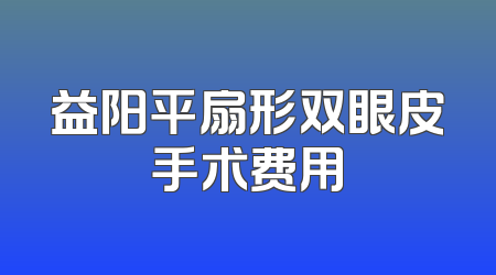 益阳平扇形双眼皮手术费用