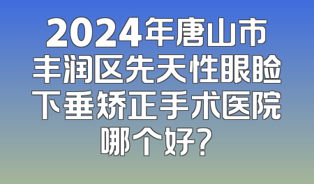 2024年唐山市丰润区先天性眼睑下垂矫正手术医院哪个好？