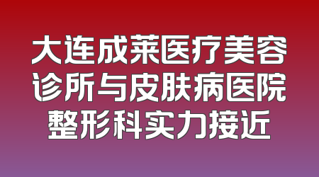 大连成莱医疗美容诊所与皮肤病医院整形科实力接近