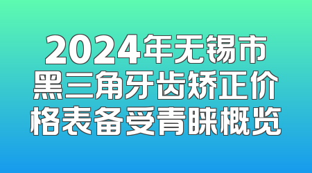 2024年无锡市黑三角牙齿矫正价格表备受青睐概览