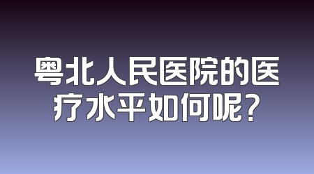 粤北人民医院的医疗水平如何呢？