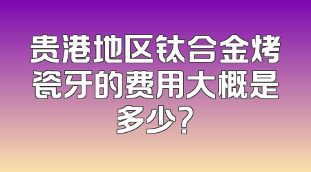 贵港地区钛合金烤瓷牙的费用大概是多少？