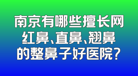 南京有哪些擅长网红鼻、直鼻、翘鼻的整鼻子好医院？
