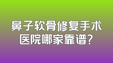 鼻子软骨修复手术医院哪家靠谱？