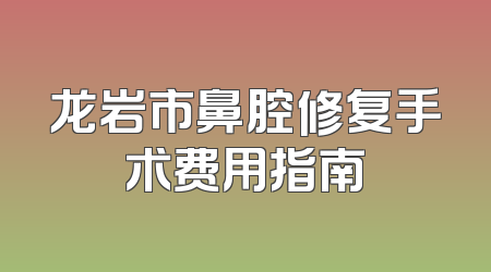 龙岩市鼻腔修复手术费用指南