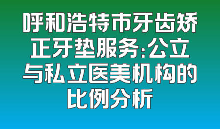 呼和浩特市牙齿矫正牙垫服务：公立与私立医美机构的比例分析
