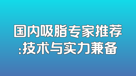 国内吸脂专家推荐：技术与实力兼备