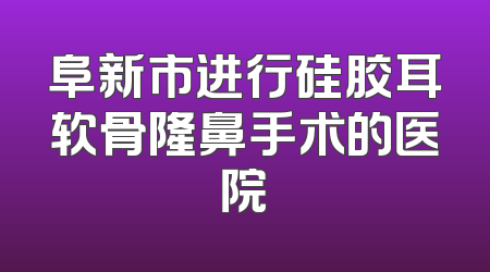 阜新市进行硅胶耳软骨隆鼻手术的医院
