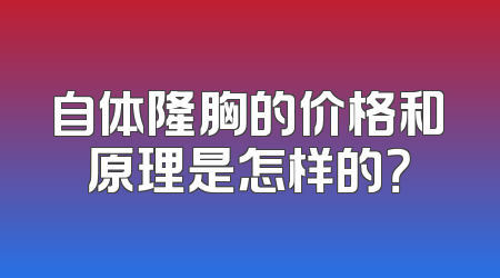 自体隆胸的价格和原理是怎样的？
