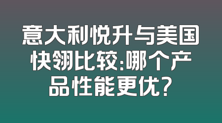 意大利悦升与美国快翎比较：哪个产品性能更优？